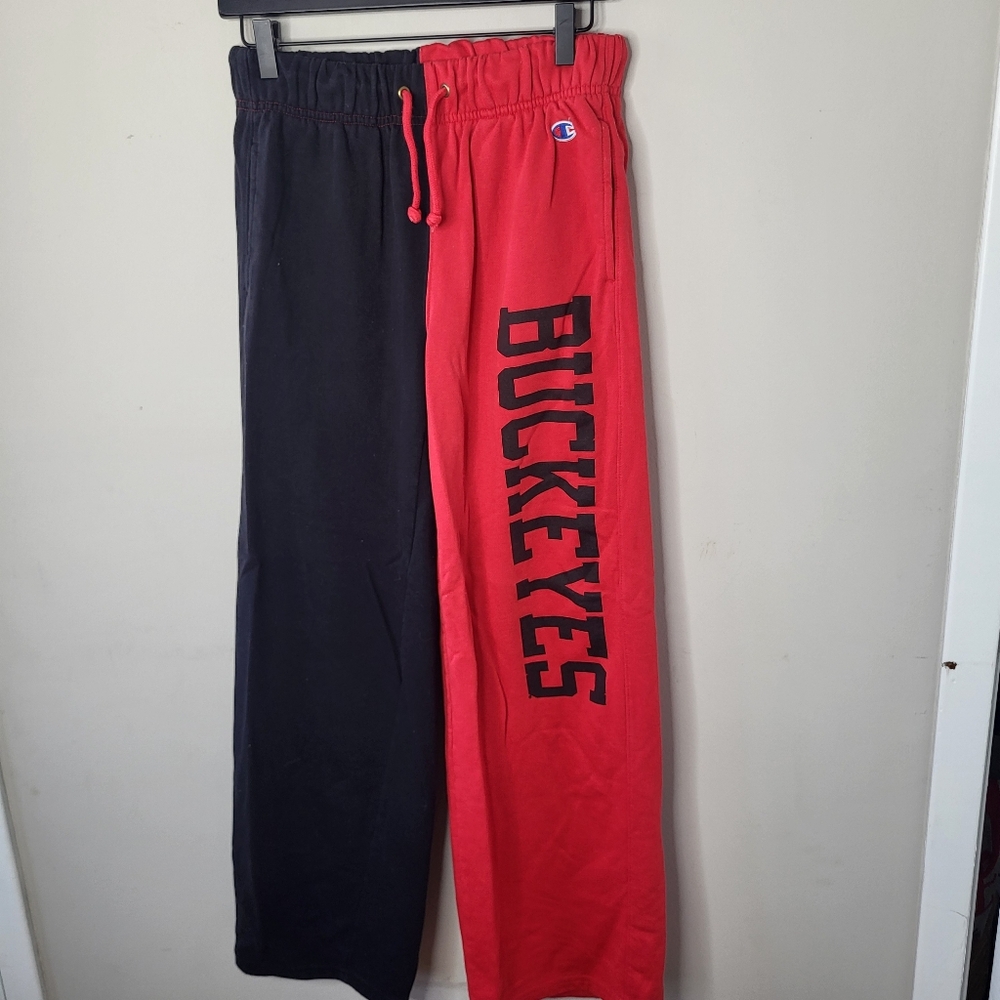 Champion Adult Black and Red Buckeyes Joggers Size Small